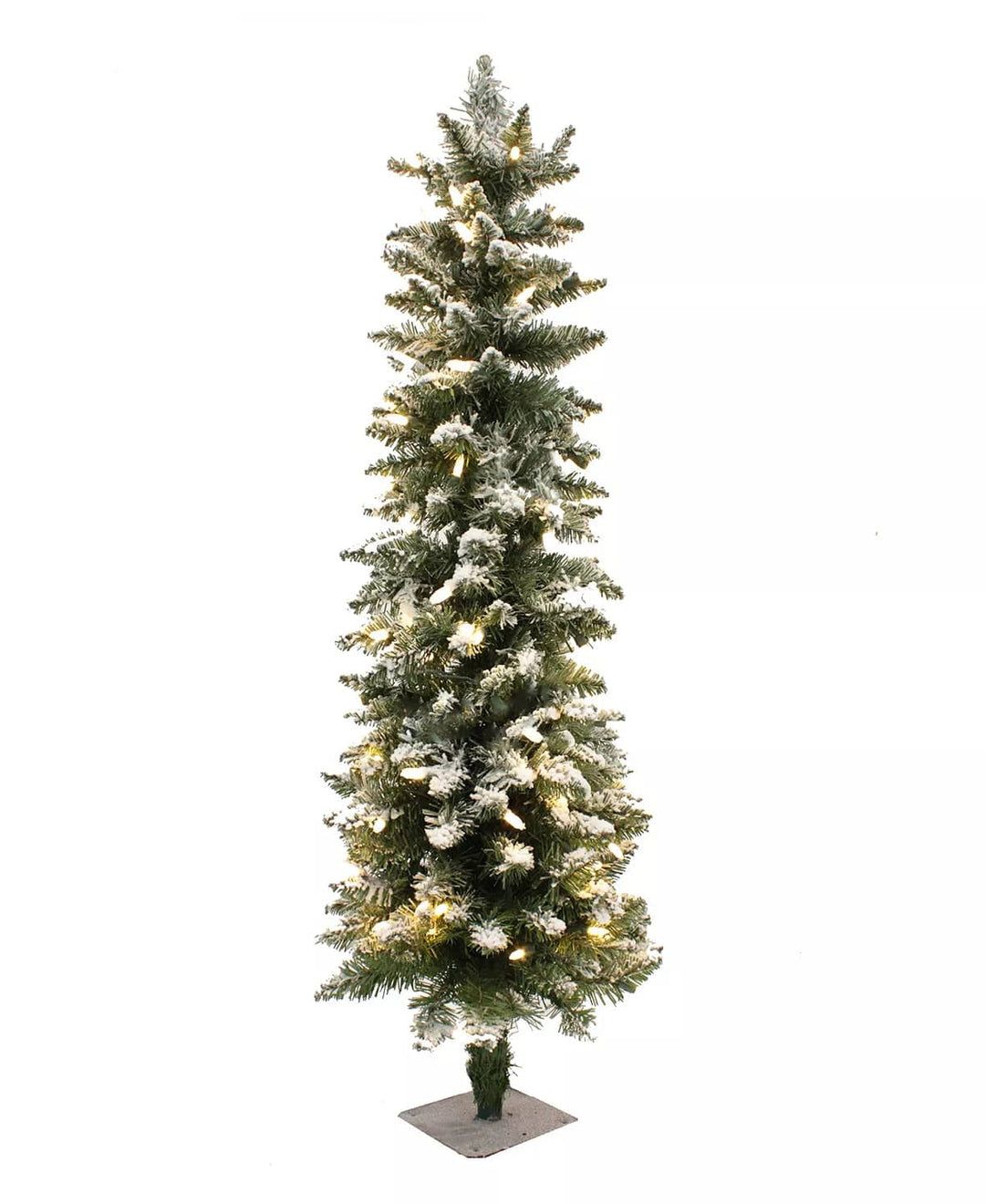 PERFECT COMPANY (THE) christmas tree 3.5' Prelit Frosted Pencil Christmas Tree with 100 LED Lights
