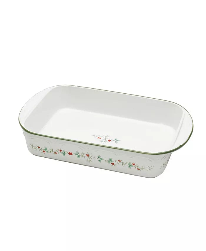 PFALTZGRAFF/LIFETIME BRANDS INC CHRISTMAS Winterberry Rectangular Baker Stoneware Dishwasher and microwave safe Imported