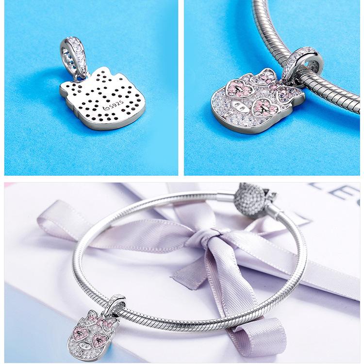 Pig Charms, Pandora Style! Thug Pig, Love You Pig and more! Sterling Silver with CZ - The Pink Pigs, A Compassionate Boutique