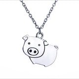 Pig Necklace!  Just for fun, Cute Silver Tone Fashion Necklace
