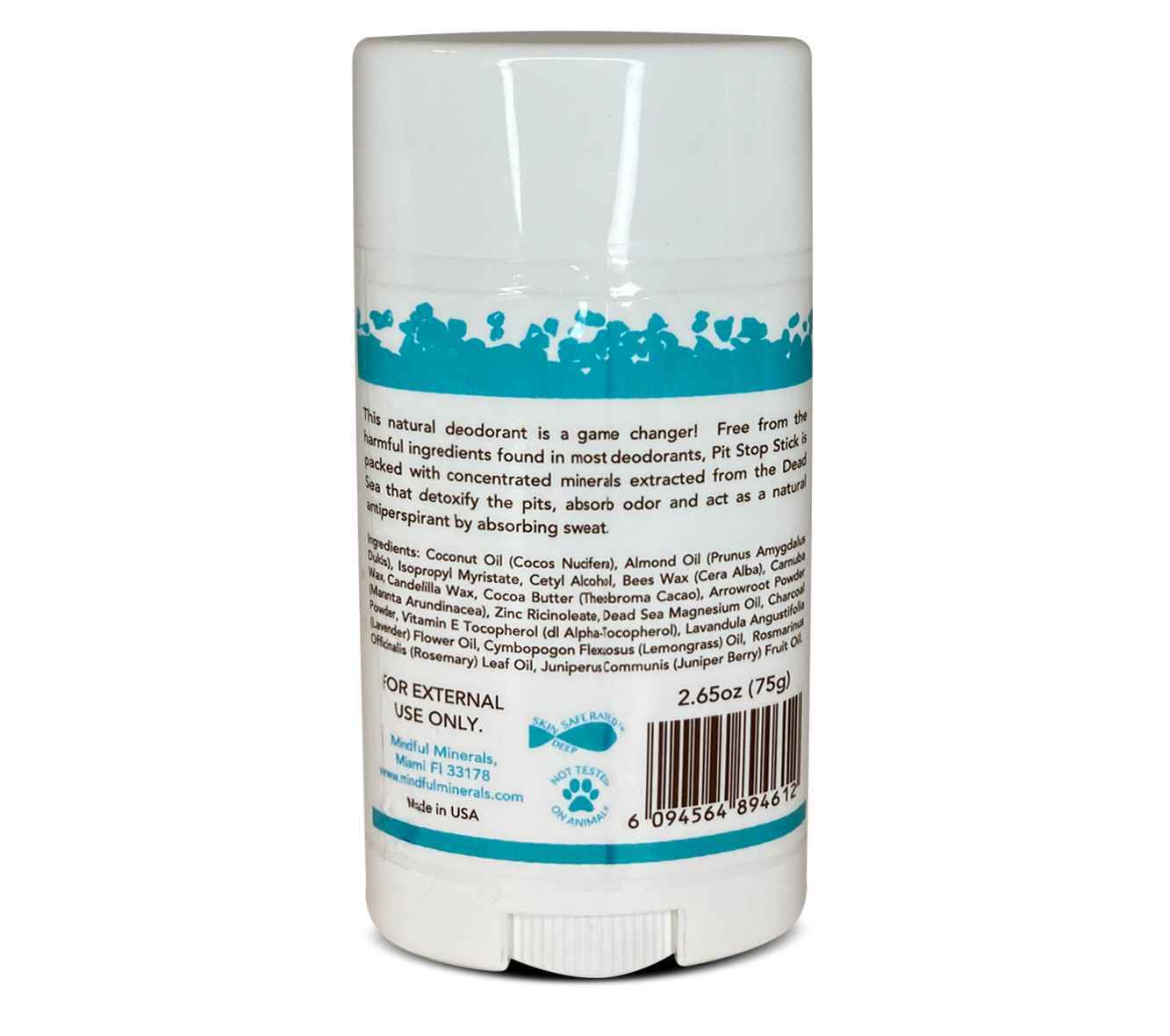 Dead Sea Mineral ALL Natural Vegan Deodorant:  Pit Stop