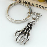 Sparkling Skull Keyring and Punk Style Hand-Bone with Claws-Scary Cute! - The Pink Pigs, A Compassionate Boutique