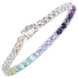 Quintessence Fine Fashion Jewelry Bracelet Multi-Stone Gemstone Bracelets in Sterling Silver-Amethyst, Sapphire, Peridot and MORE!