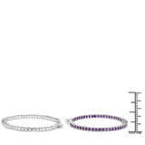 Quintessence Fine Fashion Jewelry-Earrings Gemstone Hoop Earrings: Peridot,Amethyst or Blue Topaz in 925 Sterling Silver