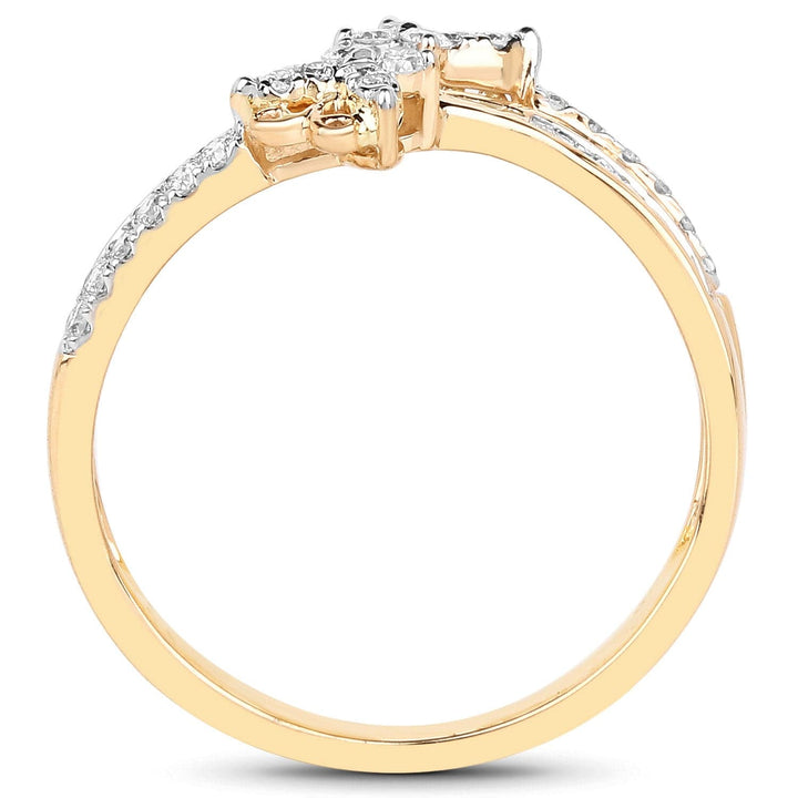 Quintessence fine jewelry rings Diamond Butterfly Ring 14K Yellow Gold