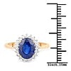 quintessence Fine Jewelry Rings Princess Sapphire and Diamond Halo Ring 2.45ctw in 14K Yellow Gold