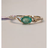 Quintessence Fine Jewelry Rings Zambian Emerald with Diamonds in 14K Gold, Exquisite yet Affordable!