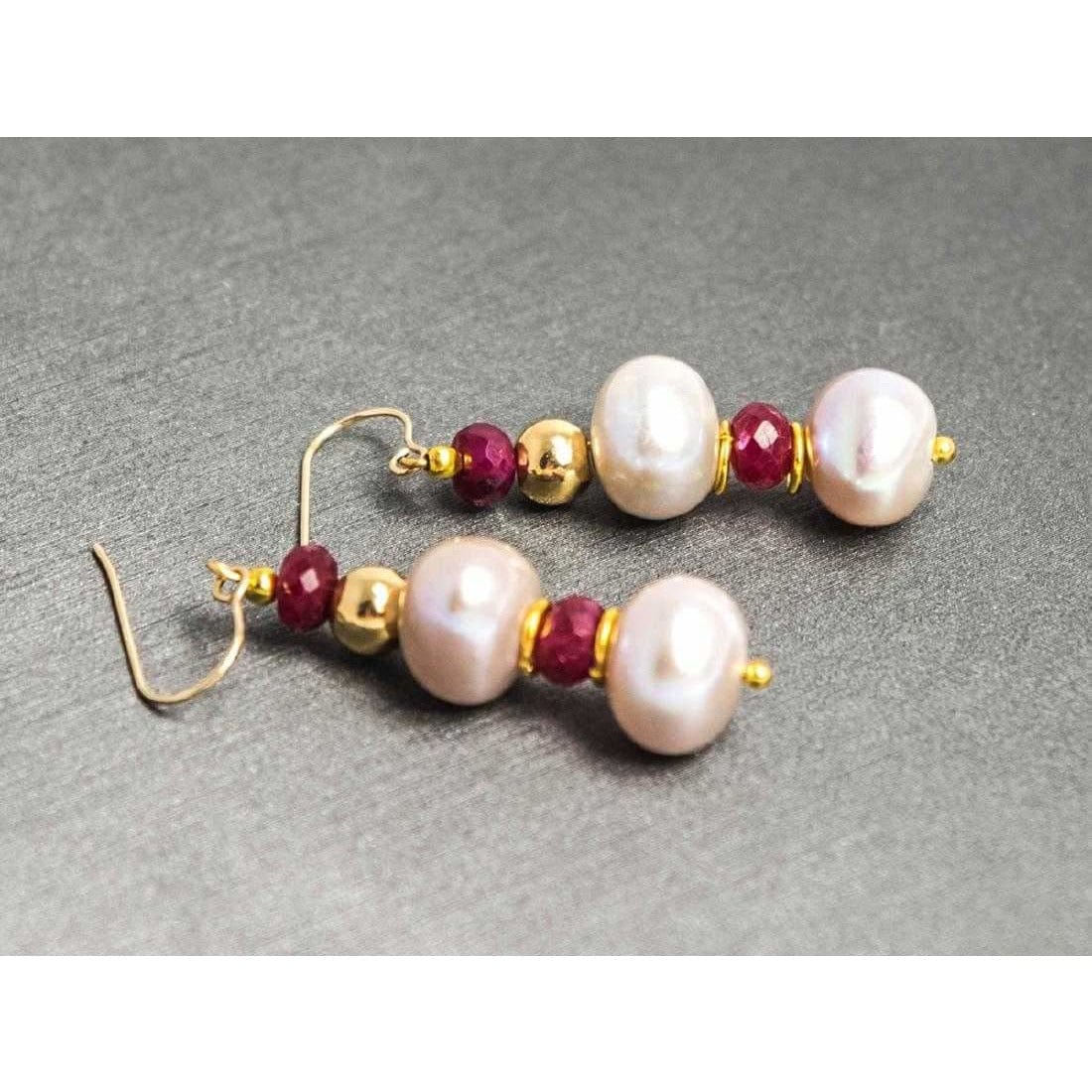 REGENZ Gemstone Earrings-Jade, Turquoise, Coral, Citrine, Pearls, Lapis HANDMADE with Love! - The Pink Pigs, A Compassionate Boutique