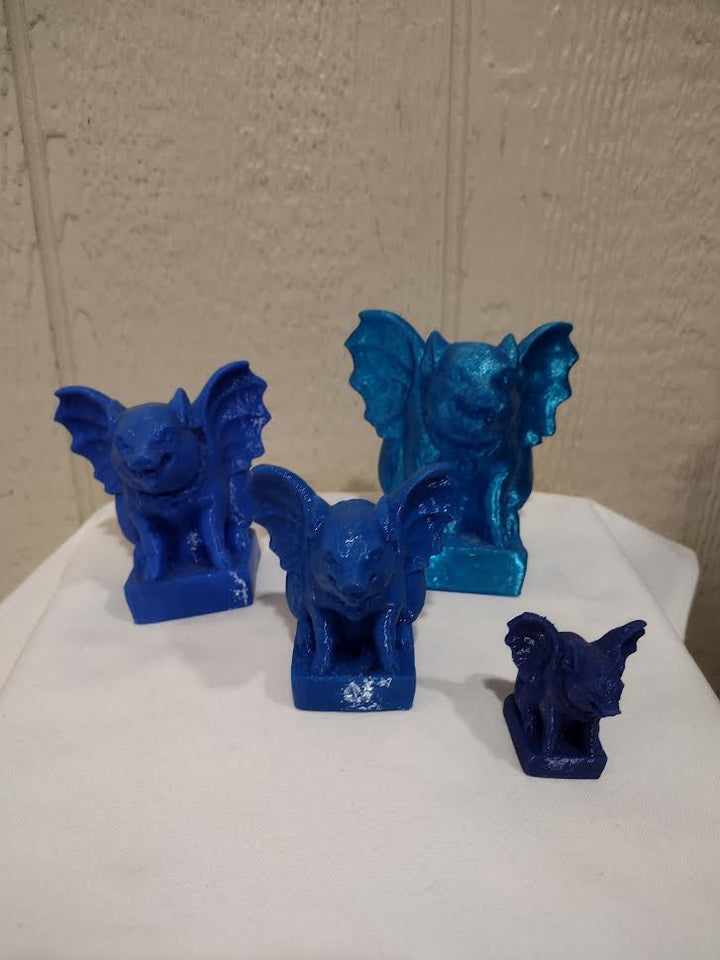 Rooterville A Sanctuary Inc gargoyle pig Blue M 9.95 S 5.95 Flying Gargoyle Pigs Handmade in the USA on 3D Printer!