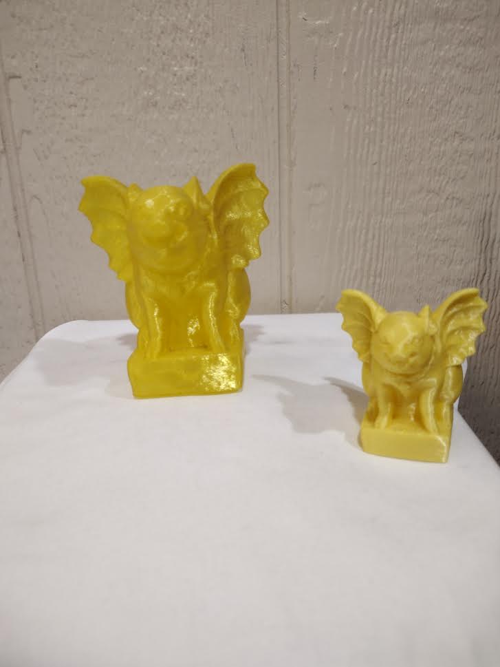 Rooterville A Sanctuary Inc gargoyle pig Yellow M 9.95 XS 3.95 Flying Gargoyle Pigs Handmade in the USA on 3D Printer!