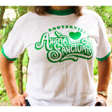 Rooterville Retro Ringer T-Shirt--Look Great Sharing Rooterville with the World! - The Pink Pigs, A Compassionate Boutique