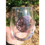 Rooterville Stemless Wine Glass - The Pink Pigs, Animal Lover's Boutique