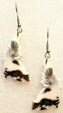 Acrylic Animal Earrings Raccoon Gator Skunk Hedgehog Jaguar