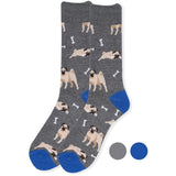 Seleni NY Apparel Pug Men's Crew Socks-Pigs, Police, Camo, Dogs, CUTE!