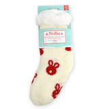 Selini Apparel Girls Bunny Ladies & Girls Slipper Socks, Thick & Fuzzy Sherpa Slipper Socks, 5 Varieties SZ 4-10shoe