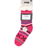 Selini Apparel Ladies & Girls Slipper Socks, Thick & Fuzzy Sherpa Slipper Socks, 5 Varieties SZ 4-10shoe