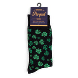 Selini Apparel Mens St Patrick's Day Four Leaf Clover Socks Men's & Women's Size Crew