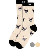 SElini NY Socks Boston Women's Fun Pug & Boston Terrier Dog Crew Socks *