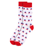 Selini Socks Patriotic Republican Socks Parquet Men's Fun Crew Socks *