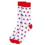 Selini Socks Patriotic Republican Socks Parquet Men's Fun Crew Socks *