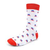 Selini Socks Patriotic Republican Socks Parquet Men's Fun Crew Socks *