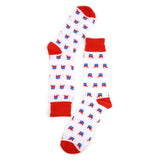 Selini Socks Patriotic Republican Socks Parquet Men's Fun Crew Socks *