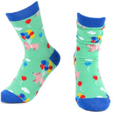 Selini Socks Women's Cute Pigs with Balloons Socks--Pigs Trying to Fly! *