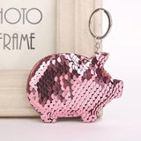 Sequin Pig Keychains - The Pink Pigs, A Compassionate Boutique