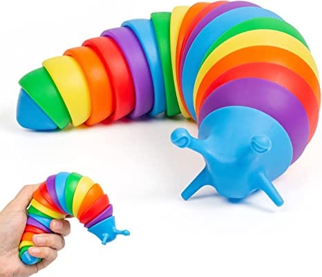 Flexible Fingertip Cute Caterpillar Shape Fidget Slug Toys Stress Relief  Fun Toy