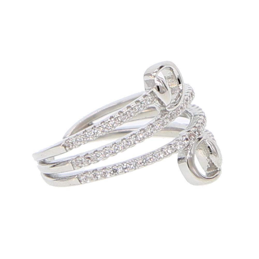 Snaffle Bit Ring Platinum Plated Micro Pave CZ for the Horse Lovers! Gorgeous! Sparkly! - The Pink Pigs, Animal Lover's Boutique
