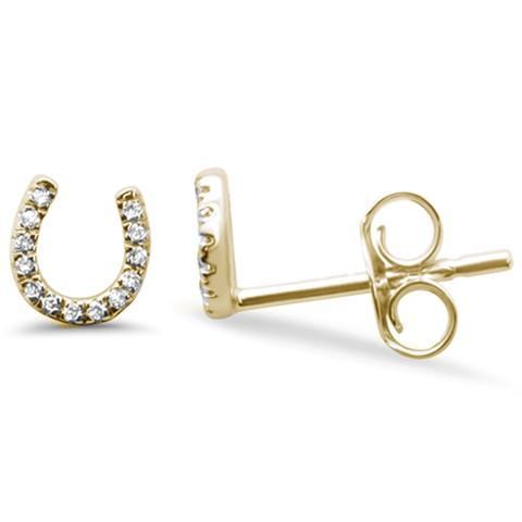 Sonara Earrings Yellow Diamond Horseshoe Earrings 14K Gold