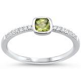 Sonara Fine Jewelry Rings Peridot and Diamond Ring Trendy, Minimalist 14K Gold-Jess