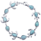 Sonara Turtle Bracelet Turtles Larimar Sterling Silver Bracelet