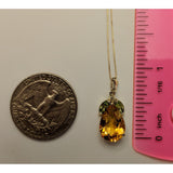Sparkling 6.5ctw Citrine and Peridot Necklace in 14K Gold - The Pink Pigs, A Compassionate Boutique