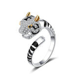 Fine Sterling Silver & Sparkling CZ Animal Rings: Pig, Hen, Rabbit, Mouse, Tiger, Monkey, Cow & MORE! - The Pink Pigs, Animal Lover's Boutique