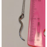 Genuine Diamond SNAKE Pendant in Affordable Sterling Silver--Sparkly and Beautiful! - The Pink Pigs, A Compassionate Boutique