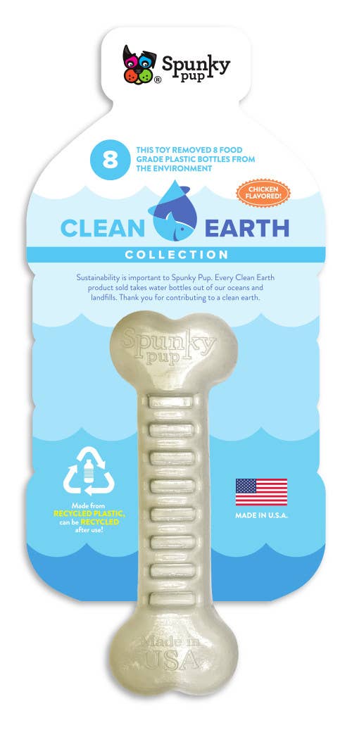 Spunky Pup Dog Toys Dog Toy Clean Earth Recycled Hard Chews - Made in the USA