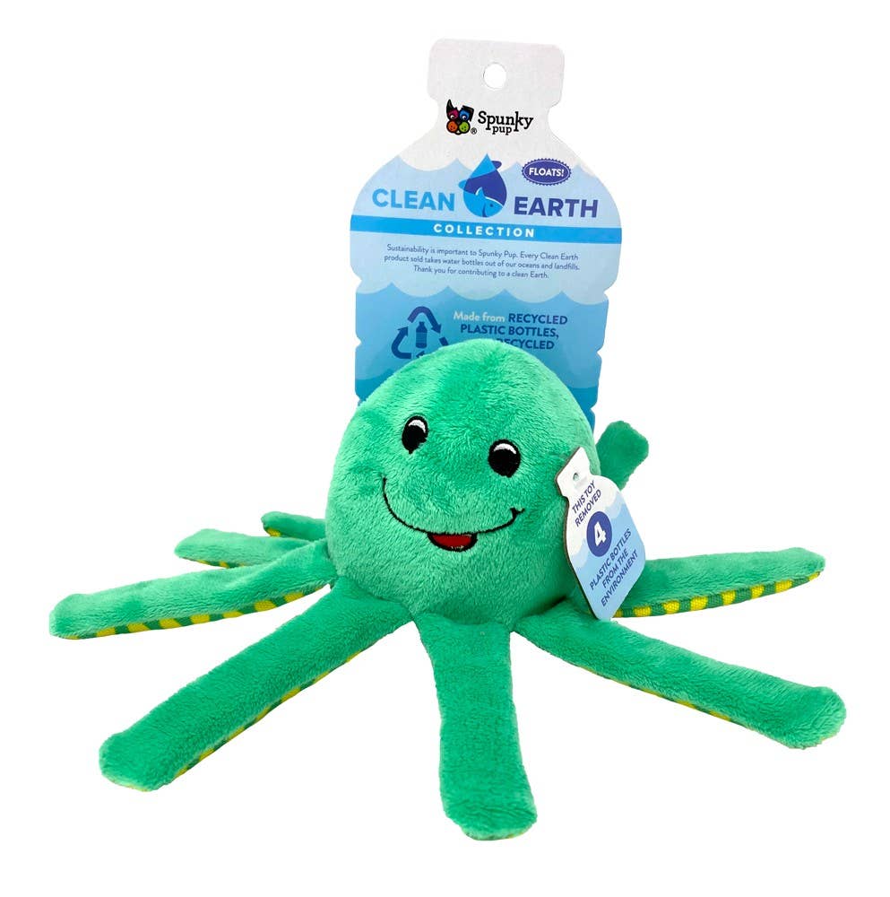 Spunky Pup Dog Toys Dog Toy Small Clean Earth Plush Octopus