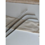 Stainless Steel or Silicone Straw Sets with Cleaning Brush and Carry Bag, Perfect for the Environmentally Conscientious!
