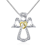 Guardian Angel and Heart Necklaces Sterling Silver, Perfect Gifts!