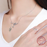 Sterling Silver Hummingbird Jewelry: Necklace, Earrings, Ring or SET! - The Pink Pigs, Animal Lover's Boutique