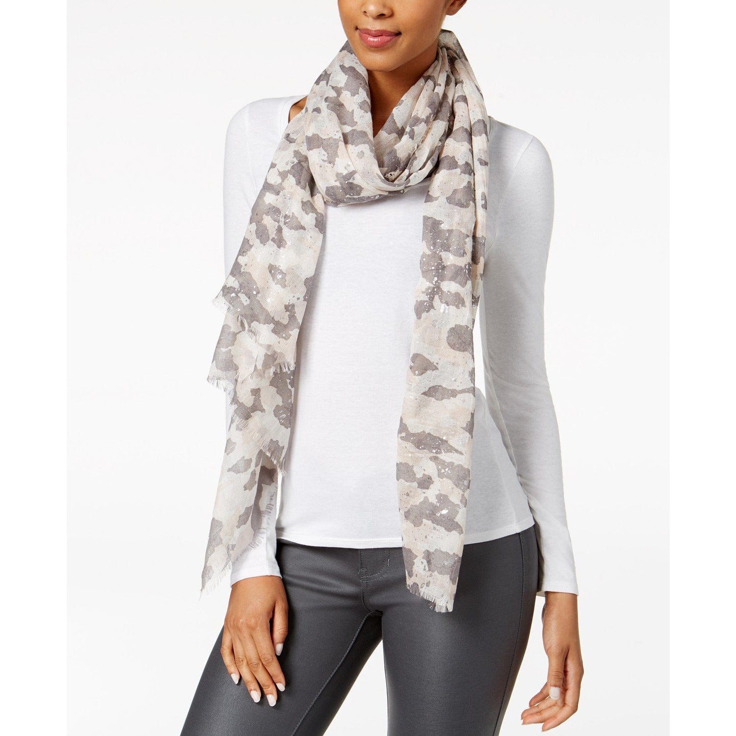 Steve Madden Twinkle Camo Wrap & Scarf - The Pink Pigs, A Compassionate Boutique