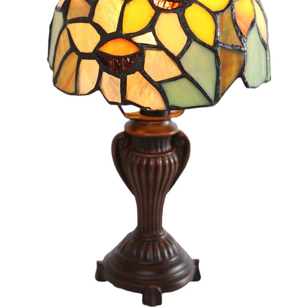 Sunflower Stained Glass Accent Table Lamp