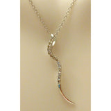 SuperJeweler Fine Fashion Jewelry-Necklace Genuine Diamond SNAKE Pendant in Affordable Sterling Silver--Sparkly and Beautiful!