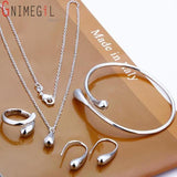 Teardrop Italian Sterling Silver Jewelry Set, Most Popular Jewelry Set Created - The Pink Pigs, A Compassionate Boutique