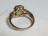 The Pink Pigs, Animal Lover's Boutique Fine Jewelry Rings Effy Genuine Emerald and Diamond Halo Ring 14K Gold-Pre-owned