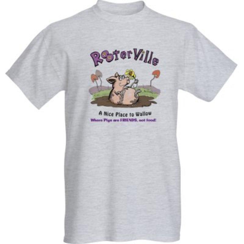 The Pink Pigs Apparel Kids Grey Rooterville, Nice Place to Wallow T-Shirt*