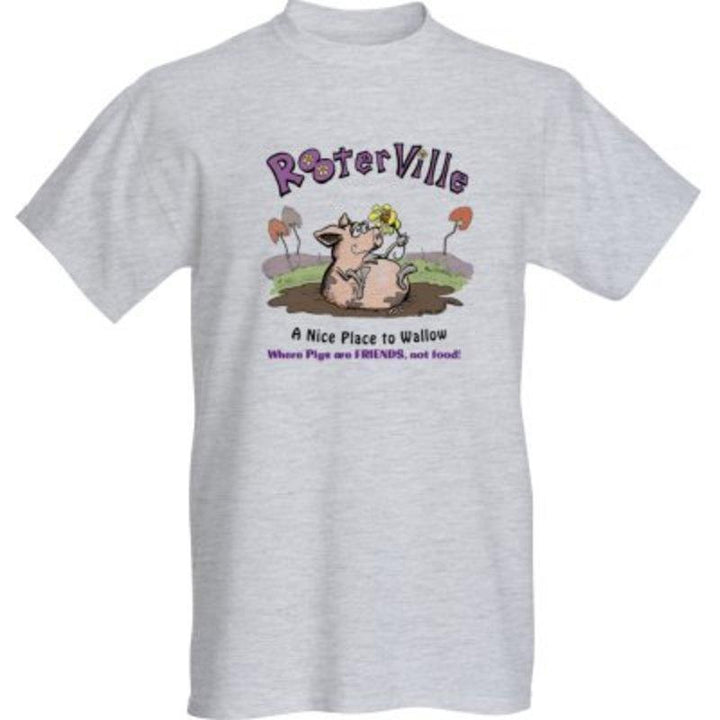 The Pink Pigs Apparel Kids Grey Rooterville, Nice Place to Wallow T-Shirt*