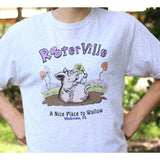 The Pink Pigs Apparel Rooterville's Nice Place to Wallow T-Shirt- Unisex, Heather Gray or White*