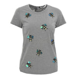 The Pink Pigs Apparel S / Gray Sequin Bee Shirt-ADORABLE and Classy for the Ladies!